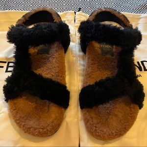 Fendi shearling sandals